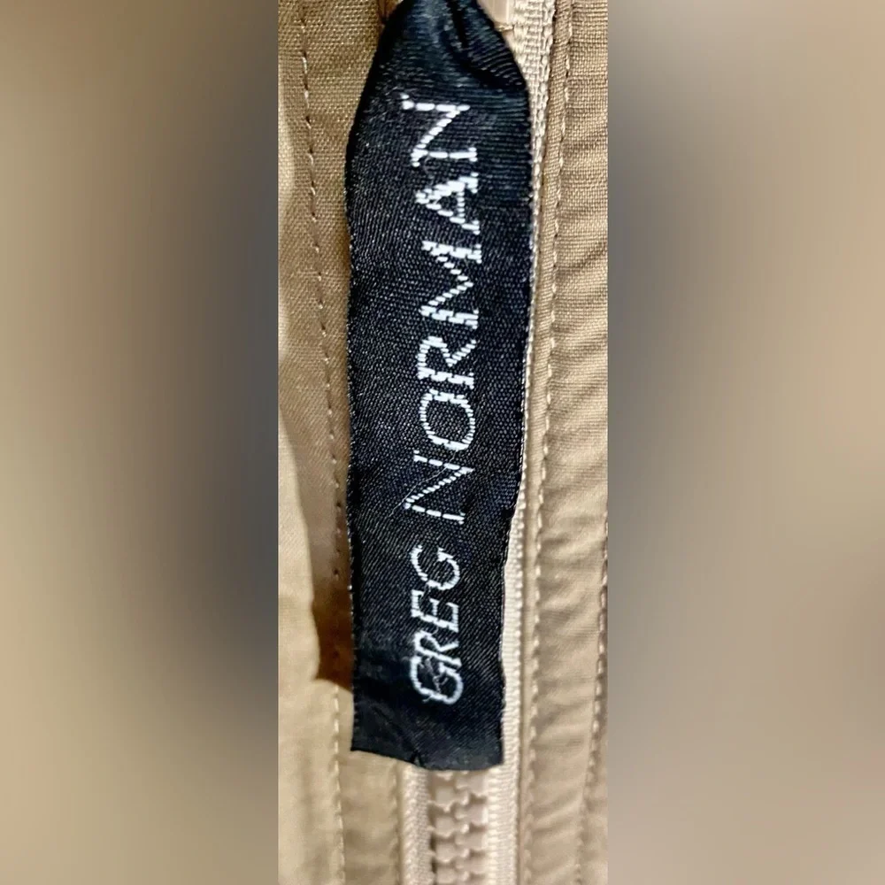 VINTAGE MEN’S GREG NORMAN COLLECTION BROWN JACKET/WINDBREAKER SIZE LARGE